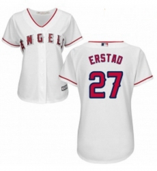 Womens Majestic Los Angeles Angels of Anaheim 27 Darin Erstad Authentic White Home Cool Base MLB Jersey Womens Majestic Los Angeles Angels of Anaheim 27 Darin Erstad Authentic White Home Cool Base MLB Jersey