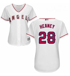 Womens Majestic Los Angeles Angels of Anaheim 28 Andrew Heaney Authentic White Home Cool Base MLB Jersey Womens Majestic Los Angeles Angels of Anaheim 28 Andrew Heaney Authentic White Home Cool Base MLB Jersey