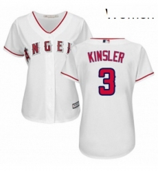 Womens Majestic Los Angeles Angels of Anaheim 3 Ian Kinsler Authentic White Home Cool Base MLB Jersey Womens Majestic Los Angeles Angels of Anaheim 3 Ian Kinsler Authentic White Home Cool Base MLB Jersey