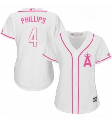 Womens Majestic Los Angeles Angels of Anaheim 4 Brandon Phillips Replica White Fashion Cool Base MLB Jersey Womens Majestic Los Angeles Angels of Anaheim 4 Brandon Phillips Replica White Fashion Cool Base MLB Jersey