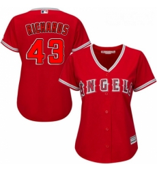 Womens Majestic Los Angeles Angels of Anaheim 43 Garrett Richards Authentic Red Alternate MLB Jersey Womens Majestic Los Angeles Angels of Anaheim 43 Garrett Richards Authentic Red Alternate MLB Jersey