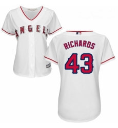 Womens Majestic Los Angeles Angels of Anaheim 43 Garrett Richards Authentic White Home Cool Base MLB Jersey Womens Majestic Los Angeles Angels of Anaheim 43 Garrett Richards Authentic White Home Cool Base MLB Jersey