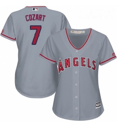 Womens Majestic Los Angeles Angels of Anaheim 7 Zack Cozart Replica Grey Road Cool Base MLB Jersey Womens Majestic Los Angeles Angels of Anaheim 7 Zack Cozart Replica Grey Road Cool Base MLB Jersey