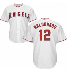 Youth Majestic Los Angeles Angels of Anaheim 12 Martin Maldonado Replica White Home Cool Base MLB Jersey Youth Majestic Los Angeles Angels of Anaheim 12 Martin Maldonado Replica White Home Cool Base MLB Jersey
