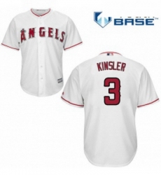 Youth Majestic Los Angeles Angels of Anaheim 3 Ian Kinsler Replica White Home Cool Base MLB Jersey Youth Majestic Los Angeles Angels of Anaheim 3 Ian Kinsler Replica White Home Cool Base MLB Jersey