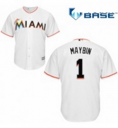 Youth Majestic Miami Marlins 1 Cameron Maybin Replica White Home Cool Base MLB Jersey Youth Majestic Miami Marlins 1 Cameron Maybin Replica White Home Cool Base MLB Jersey