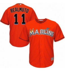 Youth Majestic Miami Marlins 11 J T Realmuto Authentic Orange Alternate 1 Cool Base MLB Jersey Youth Majestic Miami Marlins 11 J T Realmuto Authentic Orange Alternate 1 Cool Base MLB Jersey