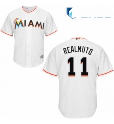 Youth Majestic Miami Marlins 11 J T Realmuto Authentic White Home Cool Base MLB Jersey Youth Majestic Miami Marlins 11 J T Realmuto Authentic White Home Cool Base MLB Jersey