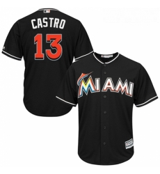 Youth Majestic Miami Marlins 13 Starlin Castro Replica Black Alternate 2 Cool Base MLB Jersey Youth Majestic Miami Marlins 13 Starlin Castro Replica Black Alternate 2 Cool Base MLB Jersey