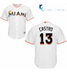 Youth Majestic Miami Marlins 13 Starlin Castro Replica White Home Cool Base MLB Jersey Youth Majestic Miami Marlins 13 Starlin Castro Replica White Home Cool Base MLB Jersey