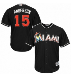 Youth Majestic Miami Marlins 15 Brian Anderson Authentic Black Alternate 2 Cool Base MLB Jersey Youth Majestic Miami Marlins 15 Brian Anderson Authentic Black Alternate 2 Cool Base MLB Jersey