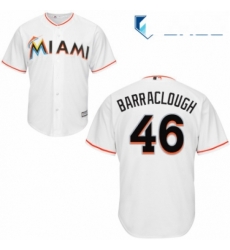Youth Majestic Miami Marlins 46 Kyle Barraclough Authentic White Home Cool Base MLB Jersey Youth Majestic Miami Marlins 46 Kyle Barraclough Authentic White Home Cool Base MLB Jersey