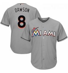 Youth Majestic Miami Marlins 8 Andre Dawson Authentic Grey Road Cool Base MLB Jersey Youth Majestic Miami Marlins 8 Andre Dawson Authentic Grey Road Cool Base MLB Jersey