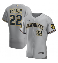 Brewers 22 Christian Yelich Gray Nike 2020 Flexbase Jersey Brewers 22 Christian Yelich Gray Nike 2020 Flexbase Jersey