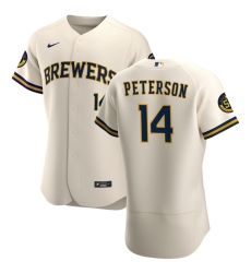 Men Milwaukee Brewers 14 Jace Peterson Men Nike Cream Home 2020 Flex Base Player MLB Jersey Men Milwaukee Brewers 14 Jace Peterson Men Nike Cream Home 2020 Flex Base Player MLB Jersey