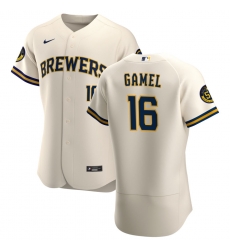 Men Milwaukee Brewers 16 Ben Gamel Men Nike Cream Home 2020 Flex Base Player MLB Jersey Men Milwaukee Brewers 16 Ben Gamel Men Nike Cream Home 2020 Flex Base Player MLB Jersey