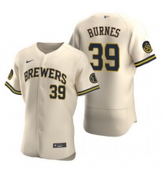 Men Milwaukee Brewers 39 Corbin Burnes Cream Flex Base Stitched MLB jersey Men Milwaukee Brewers 39 Corbin Burnes Cream Flex Base Stitched MLB jersey