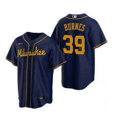 Men Milwaukee Brewers 39 Corbin Burnes Navy Cool Base Stitched jersey Men Milwaukee Brewers 39 Corbin Burnes Navy Cool Base Stitched jersey