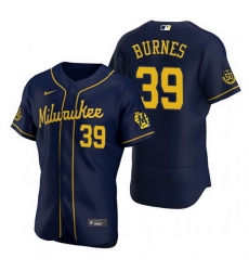 Men Milwaukee Brewers 39 Corbin Burnes Navy Flex Base Stitched MLB jersey Men Milwaukee Brewers 39 Corbin Burnes Navy Flex Base Stitched MLB jersey