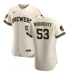 Men Milwaukee Brewers 53 Brandon Woodruff Men Nike Cream Home 2020 Flex Base Player MLB Jersey Men Milwaukee Brewers 53 Brandon Woodruff Men Nike Cream Home 2020 Flex Base Player MLB Jersey