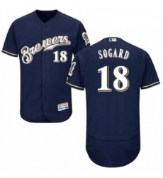 Mens Majestic Milwaukee Brewers 18 Eric Sogard White Alternate Flex Base Authentic Collection MLB Jersey Mens Majestic Milwaukee Brewers 18 Eric Sogard White Alternate Flex Base Authentic Collection MLB Jersey