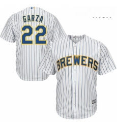 Mens Majestic Milwaukee Brewers 22 Matt Garza Replica White Alternate Cool Base MLB Jersey Mens Majestic Milwaukee Brewers 22 Matt Garza Replica White Alternate Cool Base MLB Jersey