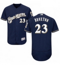 Mens Majestic Milwaukee Brewers 23 Keon Broxton White Alternate Flex Base Authentic Collection MLB Jersey Mens Majestic Milwaukee Brewers 23 Keon Broxton White Alternate Flex Base Authentic Collection MLB Jersey