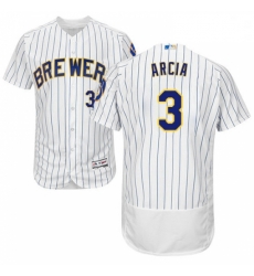 Mens Majestic Milwaukee Brewers 3 Orlando Arcia WhiteRoyal Flexbase Authentic Collection MLB Jersey Mens Majestic Milwaukee Brewers 3 Orlando Arcia WhiteRoyal Flexbase Authentic Collection MLB Jersey