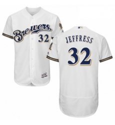 Mens Majestic Milwaukee Brewers 32 Jeremy Jeffress White Alternate Flex Base Authentic Collection MLB Jersey Mens Majestic Milwaukee Brewers 32 Jeremy Jeffress White Alternate Flex Base Authentic Collection MLB Jersey