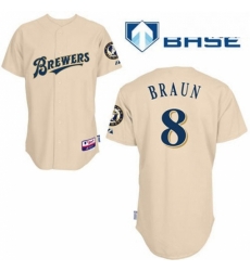 Mens Majestic Milwaukee Brewers 8 Ryan Braun Replica Cream YOUniform Cool Base MLB Jersey Mens Majestic Milwaukee Brewers 8 Ryan Braun Replica Cream YOUniform Cool Base MLB Jersey