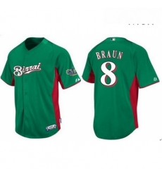 Mens Majestic Milwaukee Brewers 8 Ryan Braun Replica Green Birrai Cool Base MLB Jersey Mens Majestic Milwaukee Brewers 8 Ryan Braun Replica Green Birrai Cool Base MLB Jersey
