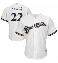 Mens Milwaukee Brewers 22 Christian Yelich White New Cool Base Stitched MLB Jersey Mens Milwaukee Brewers 22 Christian Yelich White New Cool Base Stitched MLB Jersey