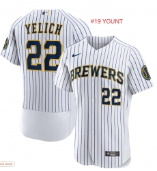 Men's Milwaukee Brewers Robin Yount #19 Nike White Flexbase Jersey Men's Milwaukee Brewers Robin Yount #19 Nike White Flexbase Jersey