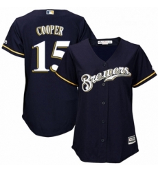 Womens Majestic Milwaukee Brewers 15 Cecil Cooper Authentic White Alternate Cool Base MLB Jersey Womens Majestic Milwaukee Brewers 15 Cecil Cooper Authentic White Alternate Cool Base MLB Jersey