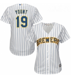 Womens Majestic Milwaukee Brewers 19 Robin Yount Authentic White Alternate Cool Base MLB Jersey Womens Majestic Milwaukee Brewers 19 Robin Yount Authentic White Alternate Cool Base MLB Jersey