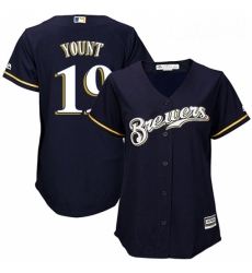 Womens Majestic Milwaukee Brewers 19 Robin Yount Replica Navy Blue Alternate Cool Base MLB Jersey Womens Majestic Milwaukee Brewers 19 Robin Yount Replica Navy Blue Alternate Cool Base MLB Jersey
