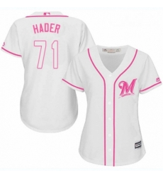 Womens Majestic Milwaukee Brewers 71 Josh Hader Authentic White Fashion Cool Base MLB Jersey Womens Majestic Milwaukee Brewers 71 Josh Hader Authentic White Fashion Cool Base MLB Jersey