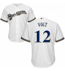 Youth Majestic Milwaukee Brewers 12 Stephen Vogt Authentic White Home Cool Base MLB Jersey Youth Majestic Milwaukee Brewers 12 Stephen Vogt Authentic White Home Cool Base MLB Jersey