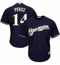 Youth Majestic Milwaukee Brewers 14 Hernan Perez Replica White Alternate Cool Base MLB Jersey Youth Majestic Milwaukee Brewers 14 Hernan Perez Replica White Alternate Cool Base MLB Jersey