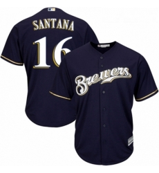 Youth Majestic Milwaukee Brewers 16 Domingo Santana Authentic White Alternate Cool Base MLB Jersey Youth Majestic Milwaukee Brewers 16 Domingo Santana Authentic White Alternate Cool Base MLB Jersey