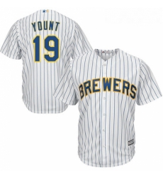 Youth Majestic Milwaukee Brewers 19 Robin Yount Authentic White Alternate Cool Base MLB Jersey Youth Majestic Milwaukee Brewers 19 Robin Yount Authentic White Alternate Cool Base MLB Jersey