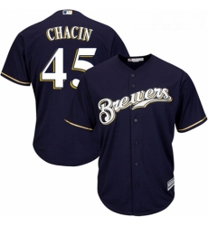 Youth Majestic Milwaukee Brewers 45 Jhoulys Chacin Authentic Navy Blue Alternate Cool Base MLB Jersey Youth Majestic Milwaukee Brewers 45 Jhoulys Chacin Authentic Navy Blue Alternate Cool Base MLB Jersey