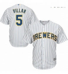 Youth Majestic Milwaukee Brewers 5 Jonathan Villar Authentic White Alternate Cool Base MLB Jersey Youth Majestic Milwaukee Brewers 5 Jonathan Villar Authentic White Alternate Cool Base MLB Jersey