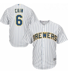 Youth Majestic Milwaukee Brewers 6 Lorenzo Cain Replica White Home Cool Base MLB Jersey Youth Majestic Milwaukee Brewers 6 Lorenzo Cain Replica White Home Cool Base MLB Jersey