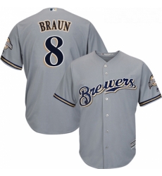 Youth Majestic Milwaukee Brewers 8 Ryan Braun Authentic Grey Road Cool Base MLB Jersey Youth Majestic Milwaukee Brewers 8 Ryan Braun Authentic Grey Road Cool Base MLB Jersey