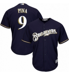 Youth Majestic Milwaukee Brewers 9 Manny Pina Replica White Alternate Cool Base MLB Jersey Youth Majestic Milwaukee Brewers 9 Manny Pina Replica White Alternate Cool Base MLB Jersey