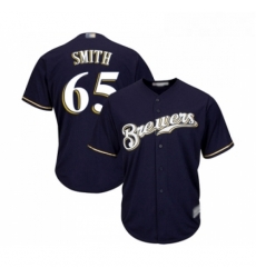 Youth Milwaukee Brewers 65 Burch Smith Replica Navy Blue Alternate Cool Base Baseball Jersey Youth Milwaukee Brewers 65 Burch Smith Replica Navy Blue Alternate Cool Base Baseball Jersey