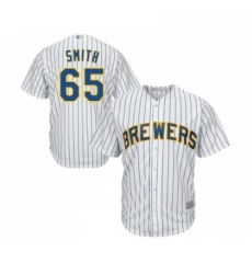 Youth Milwaukee Brewers 65 Burch Smith Replica White Home Cool Base Baseball Jersey Youth Milwaukee Brewers 65 Burch Smith Replica White Home Cool Base Baseball Jersey