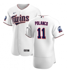 Men Minnesota Twins 11 Jorge Polanco Men Nike White Home 2020 60th Season Flex Base Team MLB Jersey Men Minnesota Twins 11 Jorge Polanco Men Nike White Home 2020 60th Season Flex Base Team MLB Jersey