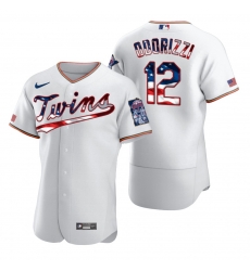 Men Minnesota Twins 12 Jake Odorizzi Men Nike White Fluttering USA Flag Limited Edition Flex Base MLB Jersey Men Minnesota Twins 12 Jake Odorizzi Men Nike White Fluttering USA Flag Limited Edition Flex Base MLB Jersey